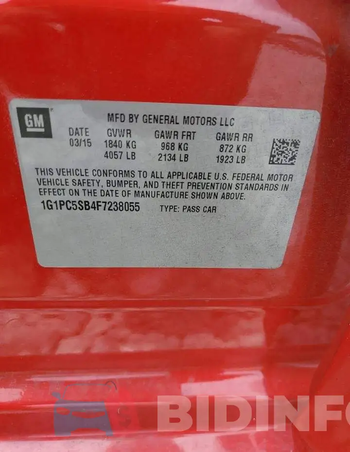 1G1PC5SB4F7238055 Photo# 12