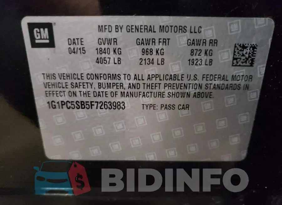 1G1PC5SB5F7263983 Photo# 13