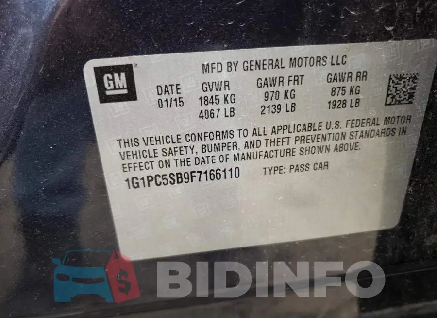 1G1PC5SB9F7166110 Photo# 13