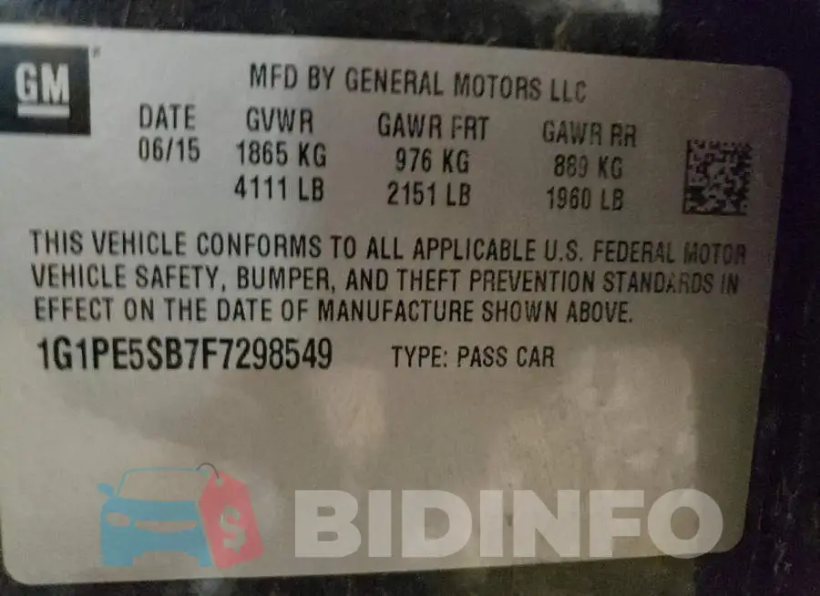 1G1PE5SB7F7298549 Photo# 12