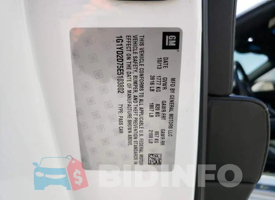 1G1YD2D75E5103802 Photo# 12