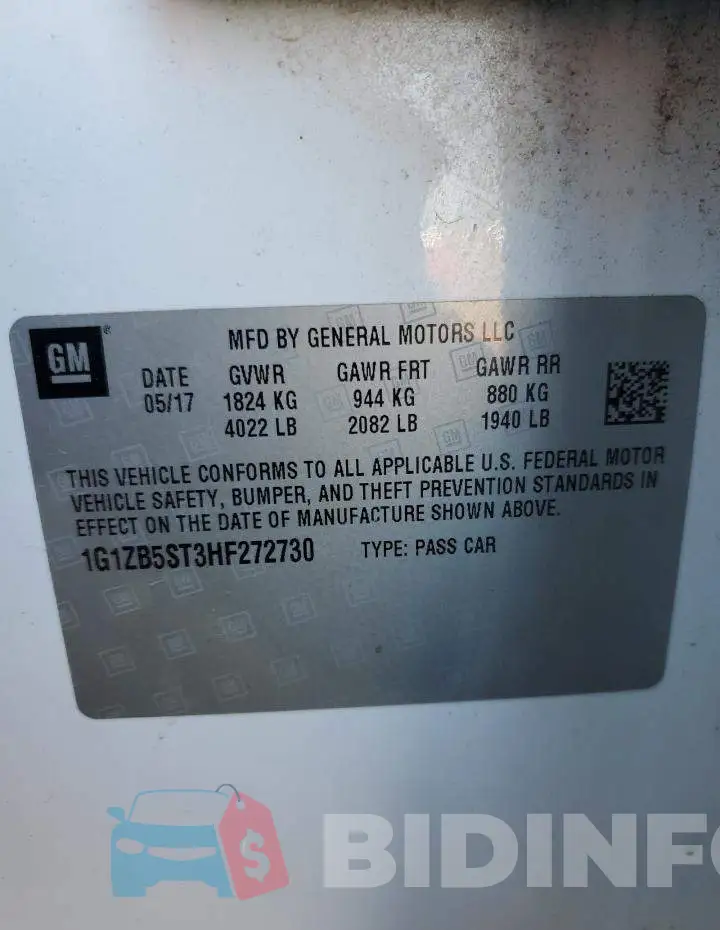1G1ZB5ST3HF272730 Photo# 12