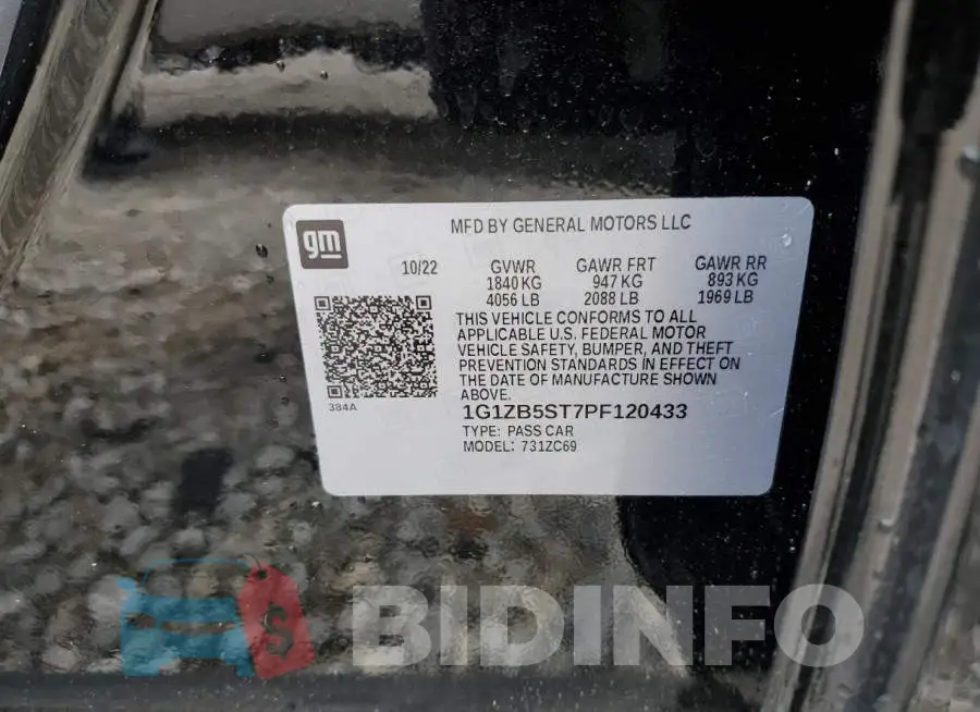 1G1ZB5ST7PF120433 Photo# 12