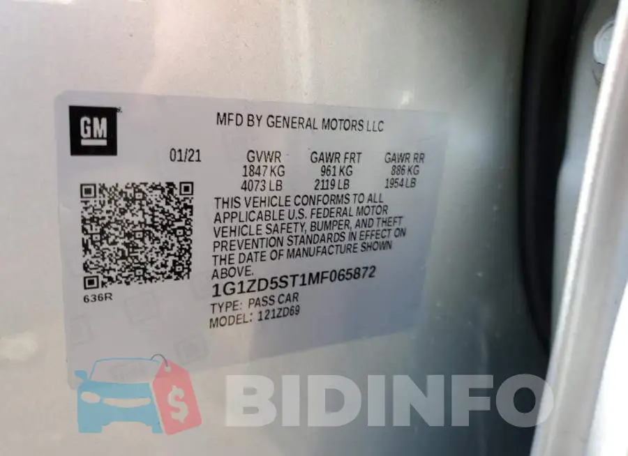 1G1ZD5ST1MF065872 Photo# 12