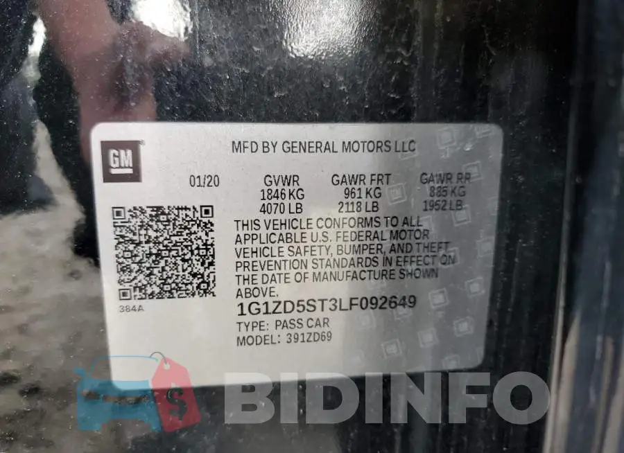 1G1ZD5ST3LF092649 Photo# 12