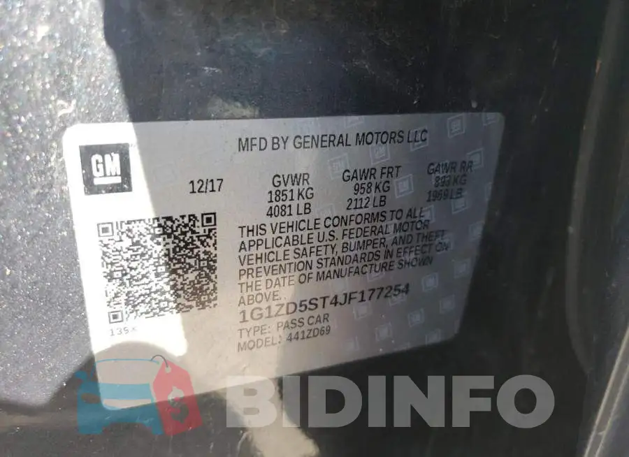 1G1ZD5ST4JF177254 Photo# 12