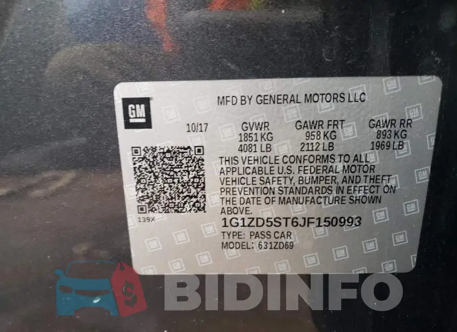 1G1ZD5ST6JF150993 Photo# 10