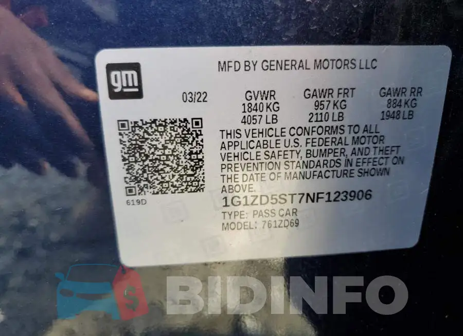 1G1ZD5ST7NF123906 Photo# 12