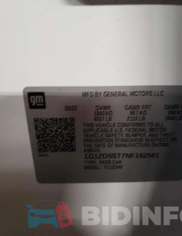 1G1ZD5ST7NF162561 Photo# 13