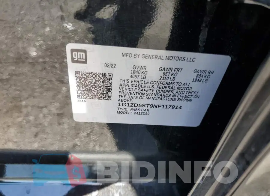 1G1ZD5ST9NF117914 Photo# 12