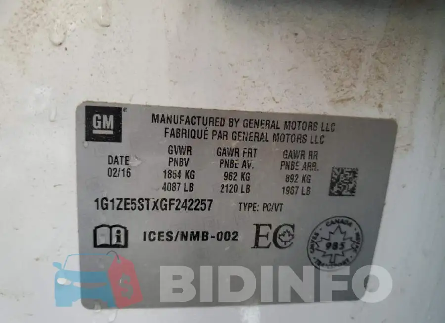 1G1ZE5STXGF242257 Photo# 12