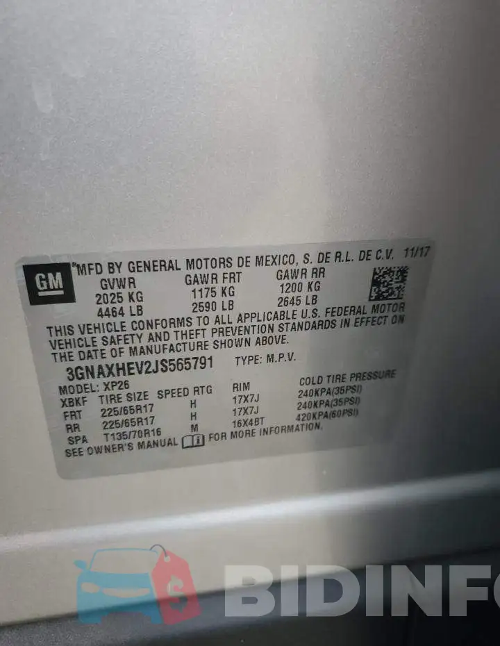 3GNAXHEV2JS565791 Photo# 12