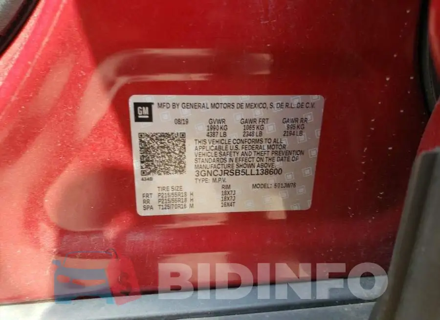 3GNCJRSB5LL138600 Photo# 10