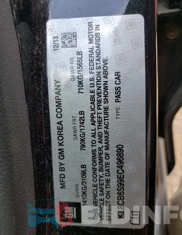 KL8CB6S99EC496890 Photo# 12