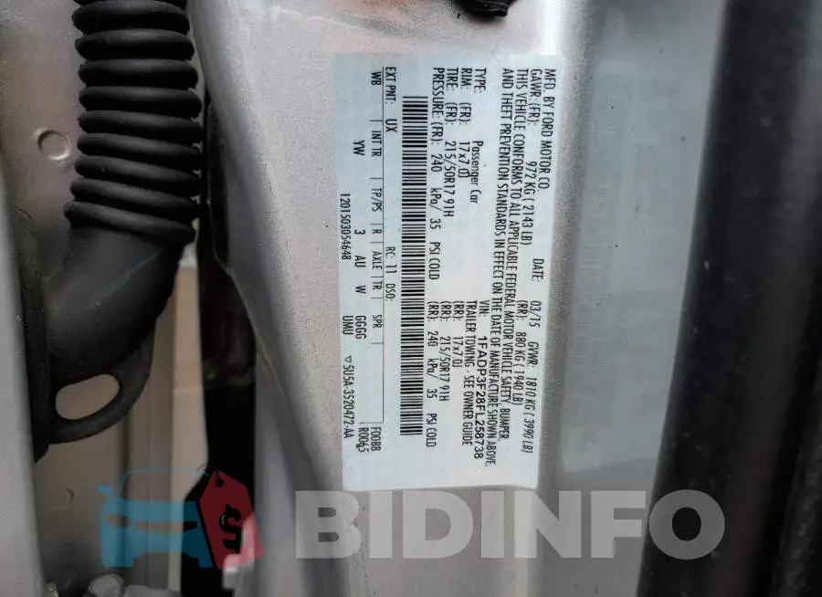 1FADP3F28FL258738 Photo# 12
