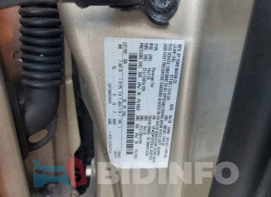 1FADP3FE9JL308193 Photo# 12