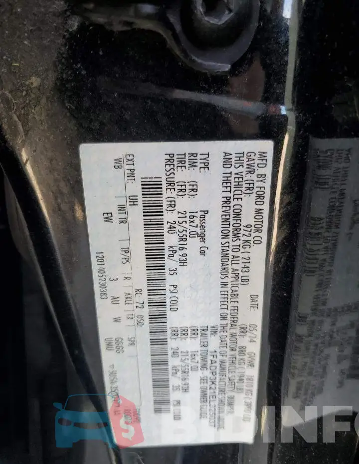 1FADP3K21EL325037 Photo# 12