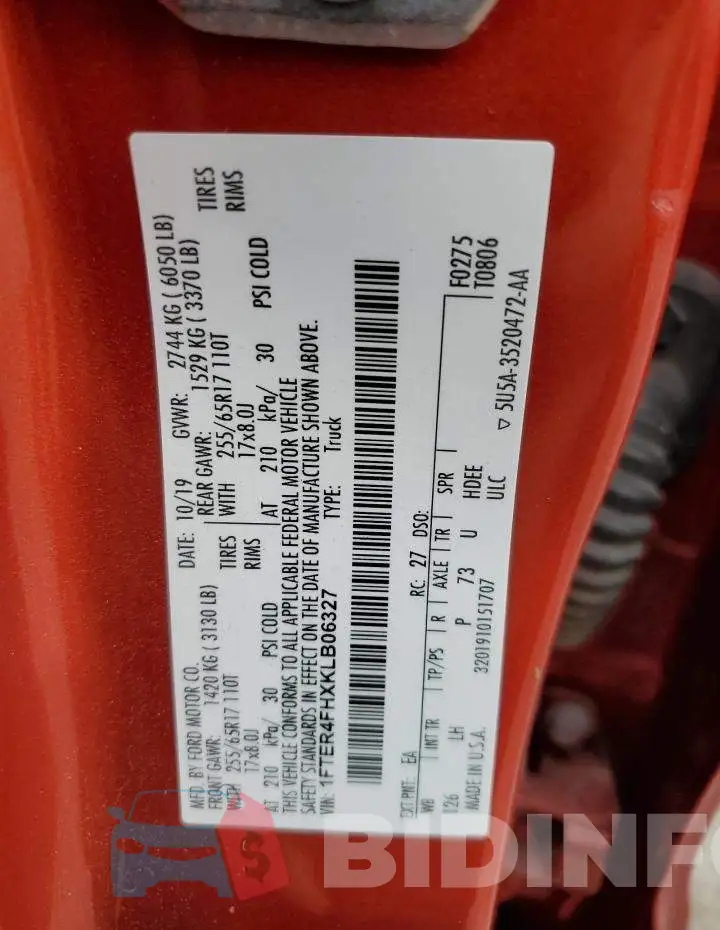 1FTER4FHXKLB06327 Photo# 13