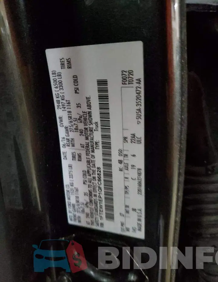 1FTEW1EP1GFC66828 Photo# 12