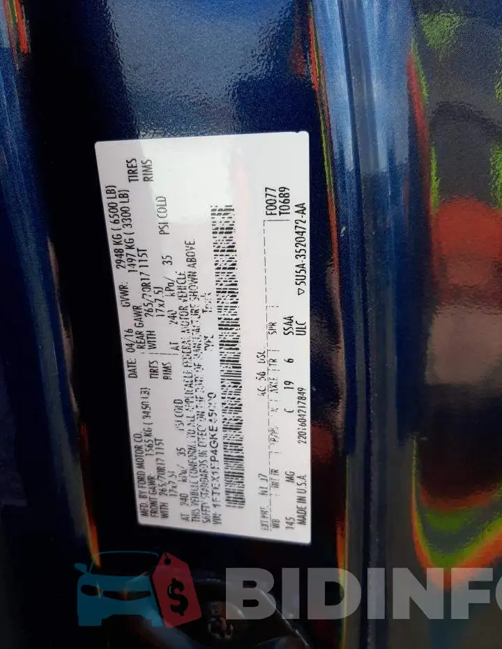 1FTEX1EP4GKE45000 Photo# 12