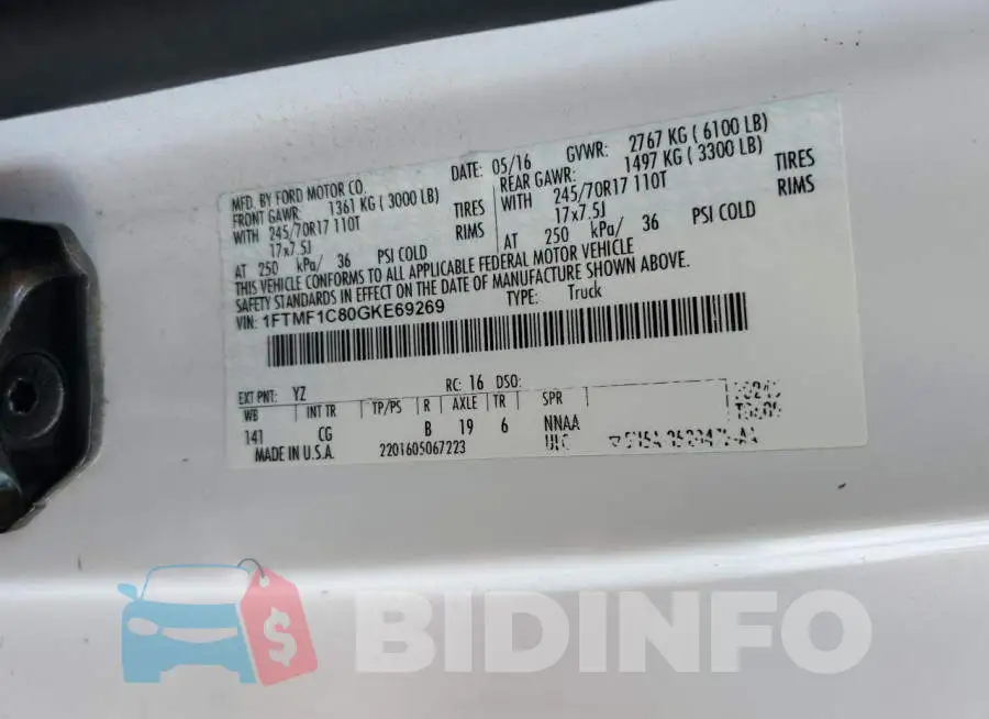 1FTMF1C80GKE69269 Photo# 13