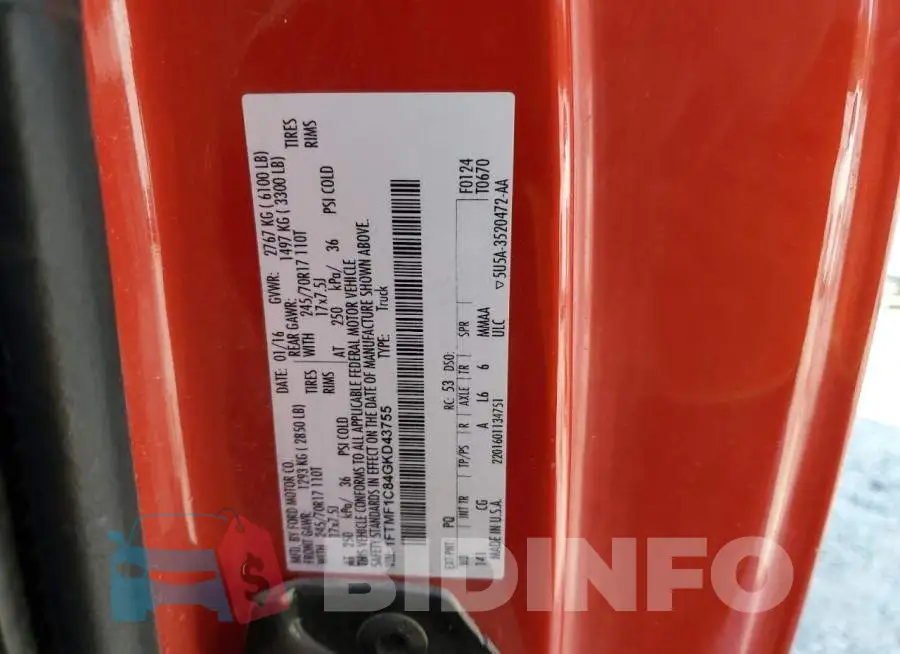 1FTMF1C84GKD43755 Photo# 12