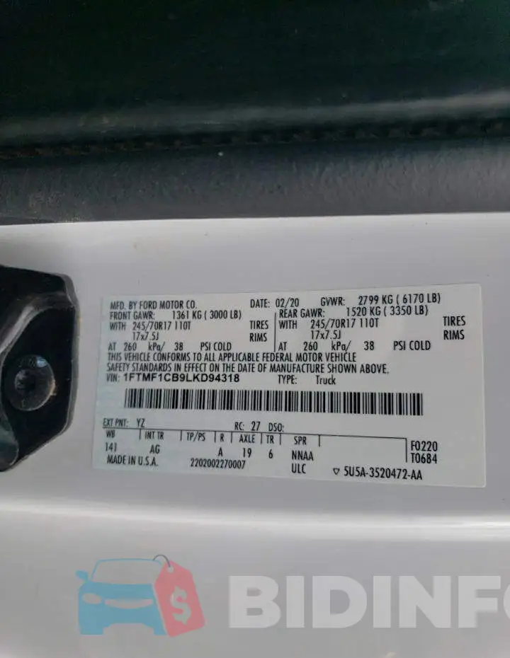 1FTMF1CB9LKD94318 Photo# 13