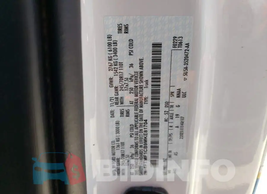 1FTMF1CB9MKE81704 Photo# 13
