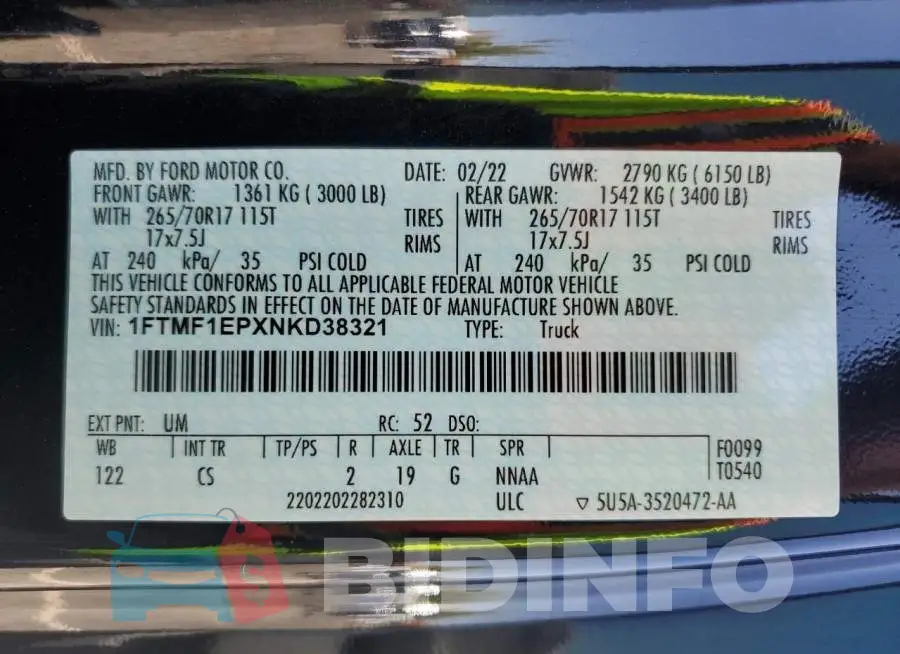1FTMF1EPXNKD38321 Photo# 12