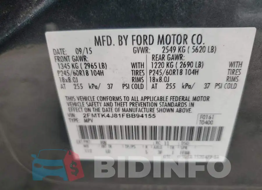 2FMTK4J81FBB94155 Photo# 12