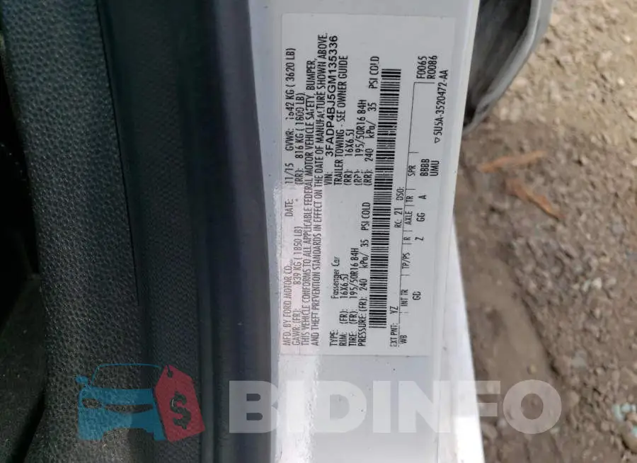 3FADP4BJ5GM135336 Photo# 12