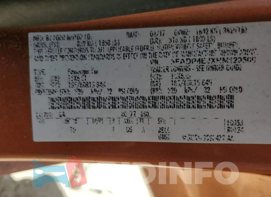 3FADP4EJXHM129500 Photo# 13
