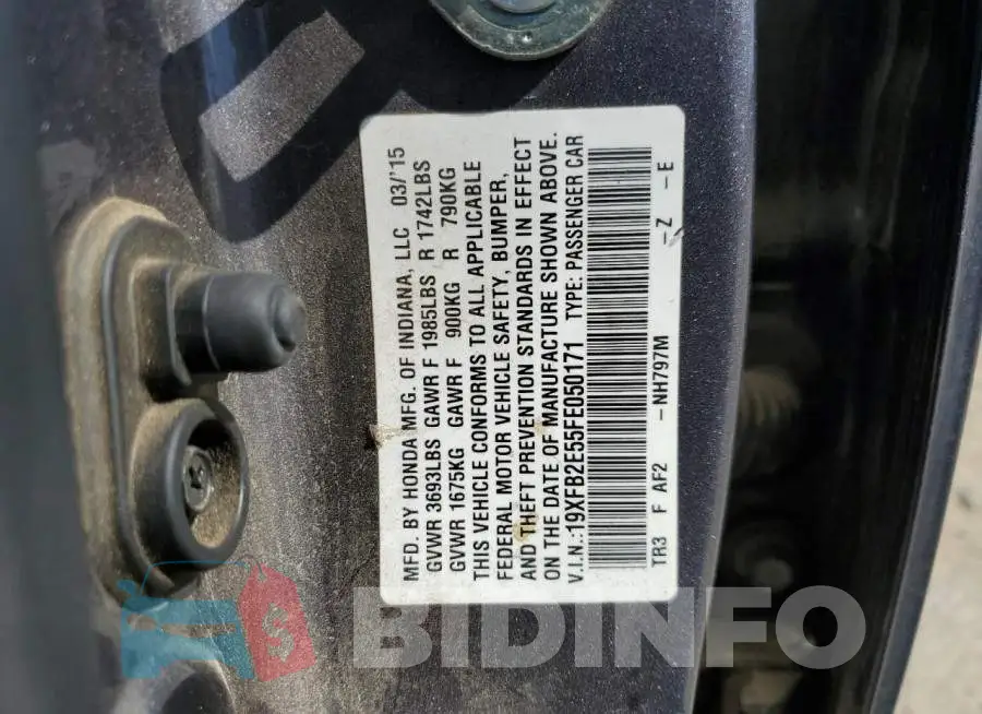 19XFB2E55FE050171 Photo# 12