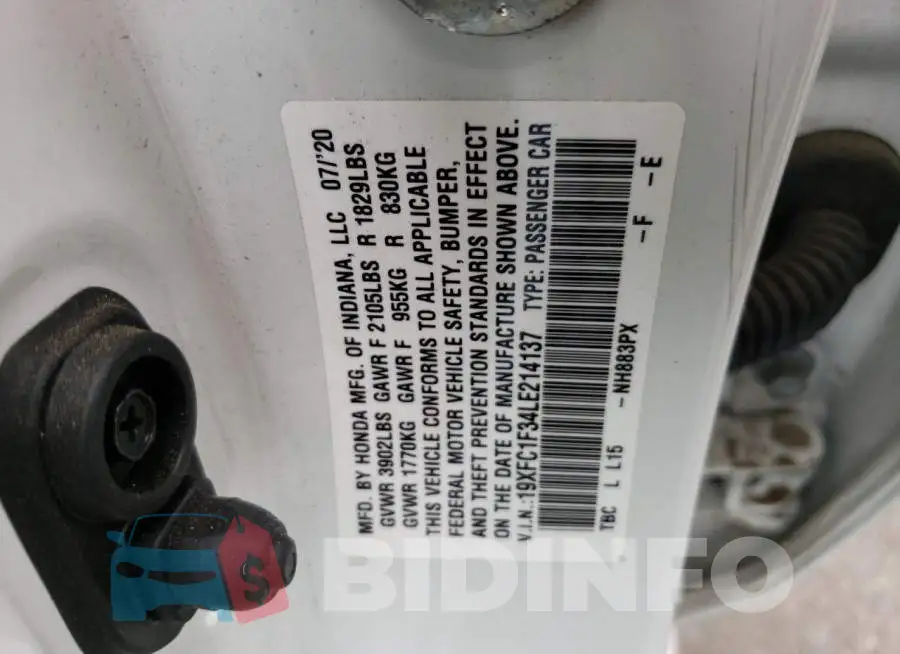 19XFC1F34LE214137 Photo# 12
