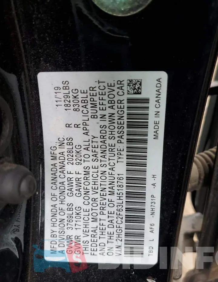 2HGFC2F63LH518761 Photo# 13