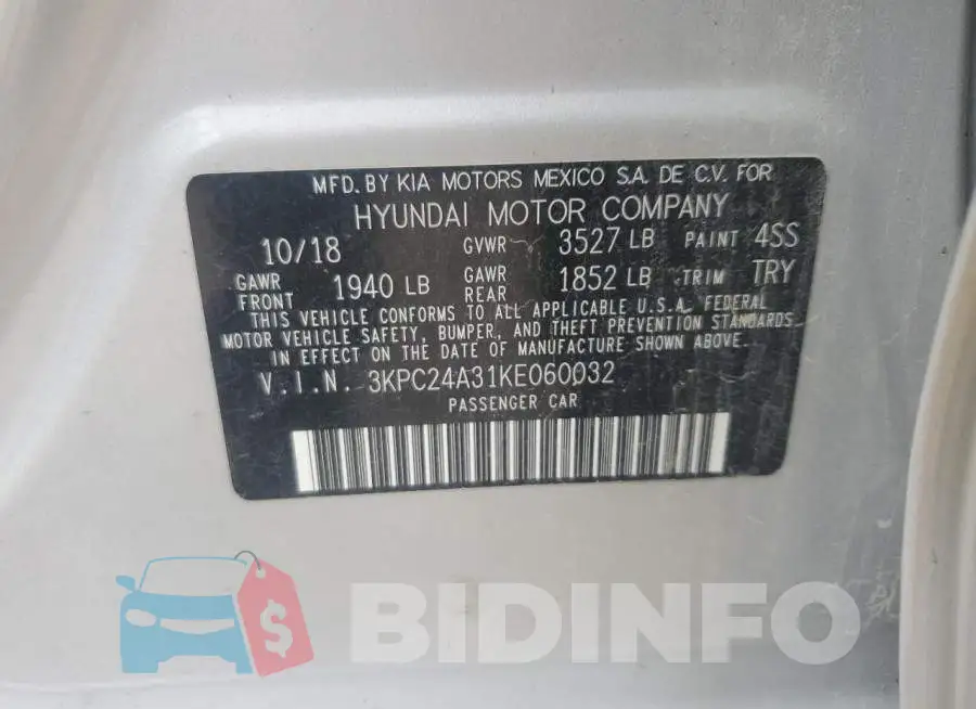 3KPC24A31KE060032 Photo# 12