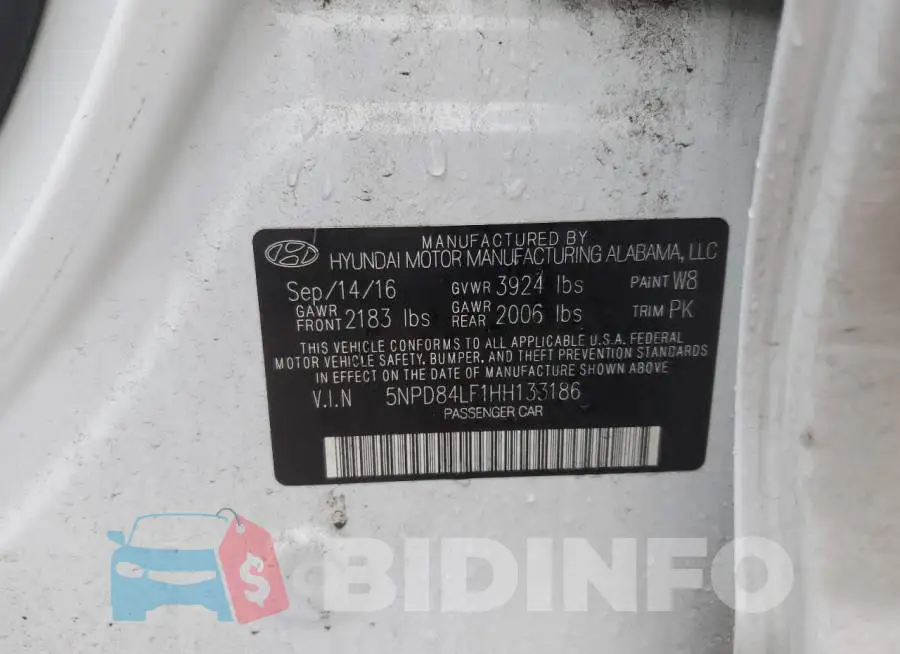 5NPD84LF1HH133186 Photo# 12