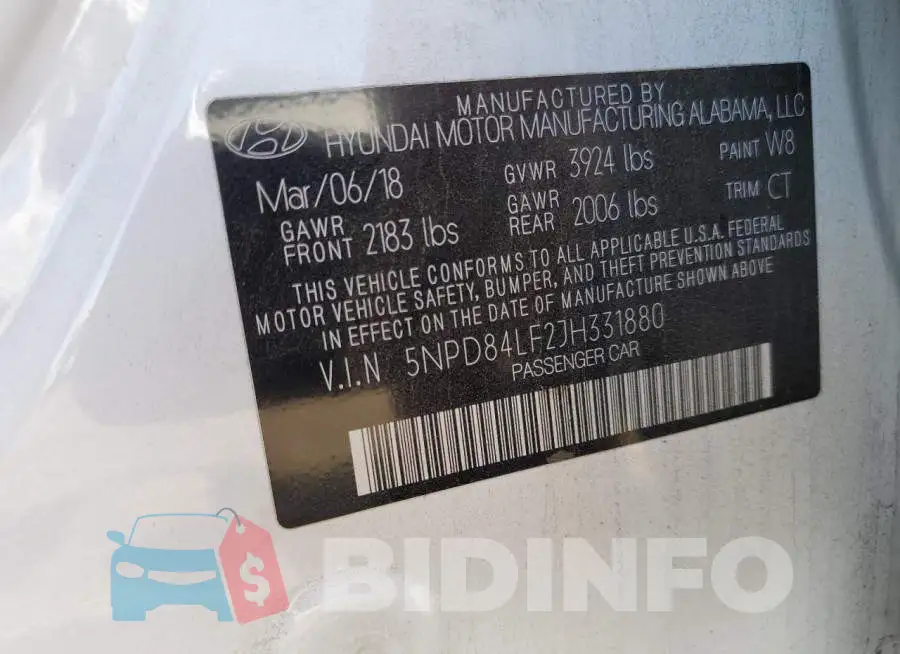 5NPD84LF2JH331880 Photo# 12