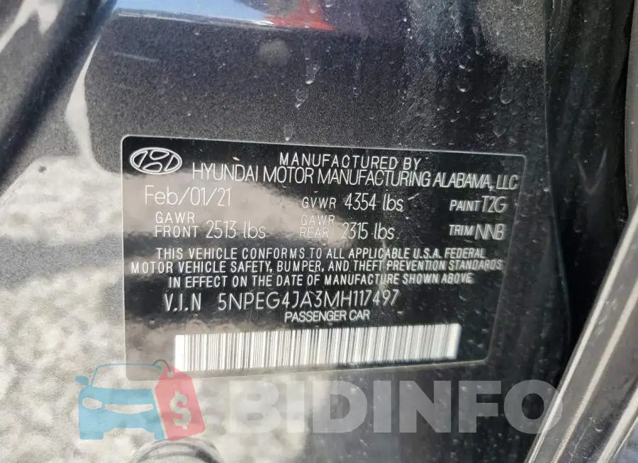 5NPEG4JA3MH117497 Photo# 12