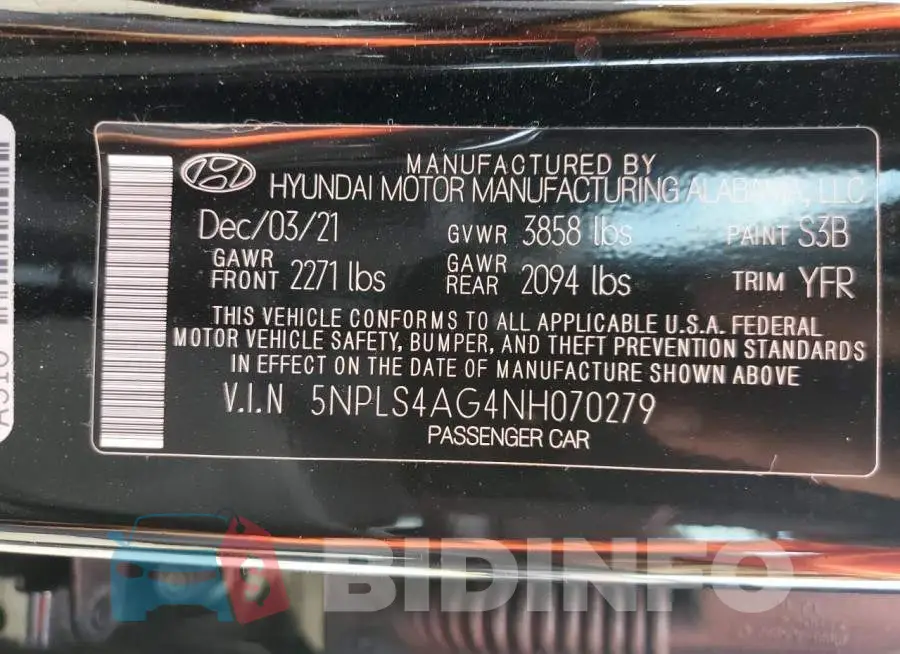 5NPLS4AG4NH070279 Photo# 12
