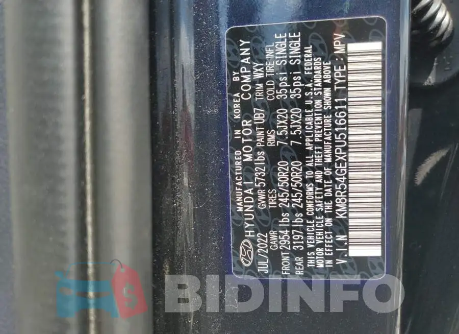 KM8R54GEXPU516611 Photo# 13