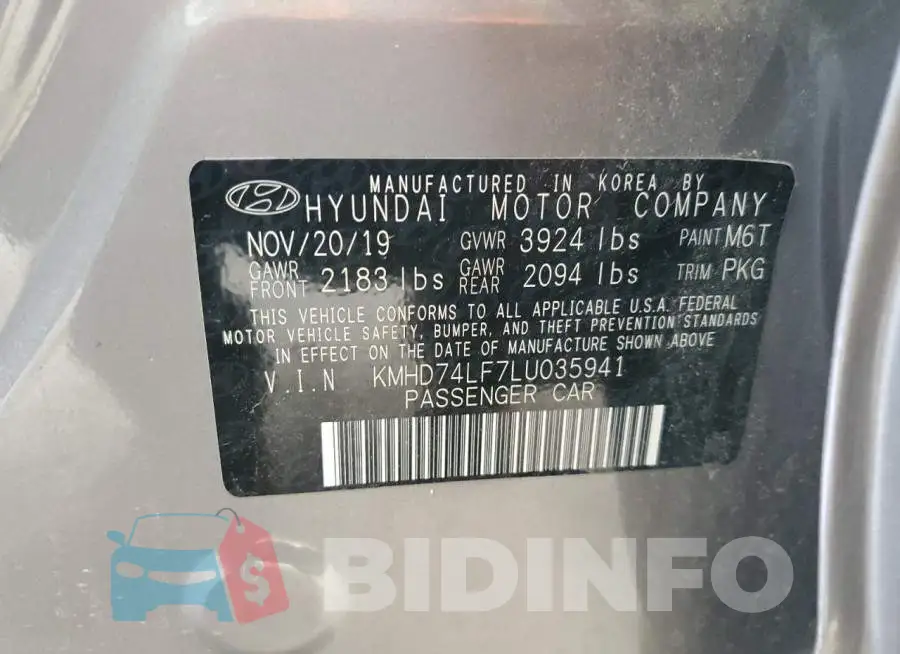 KMHD74LF7LU035941 Photo# 12