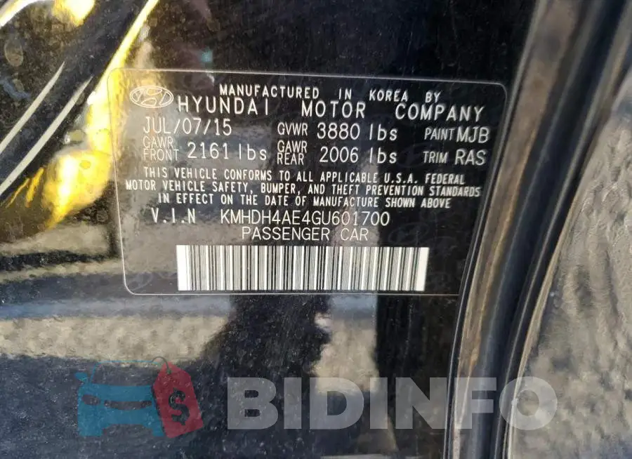 KMHDH4AE4GU601700 Photo# 13