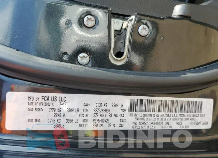 1C6RR7LT2FS780521 Photo# 12