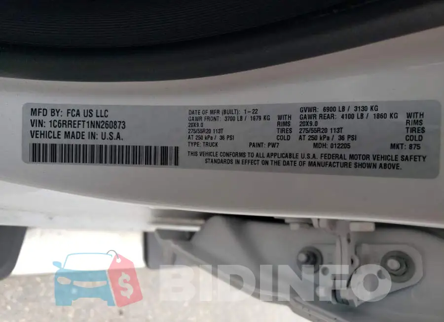 1C6RREFT1NN260873 Photo# 12