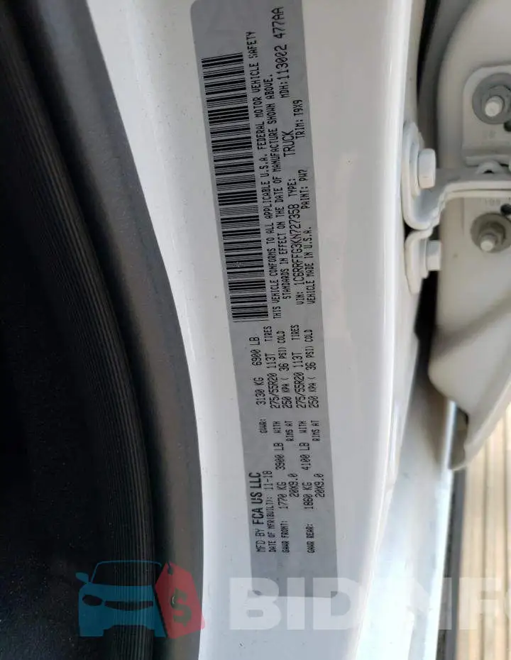 1C6RRFFG3KN727358 Photo# 12