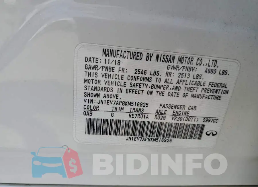 JN1EV7AP8KM516925 Photo# 12