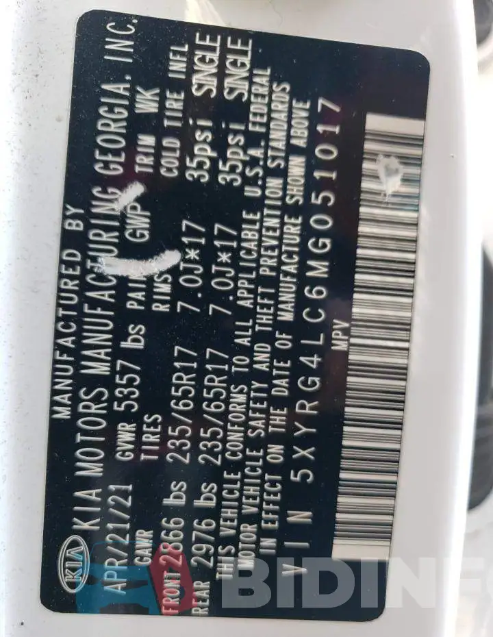5XYRG4LC6MG051017 Photo# 13