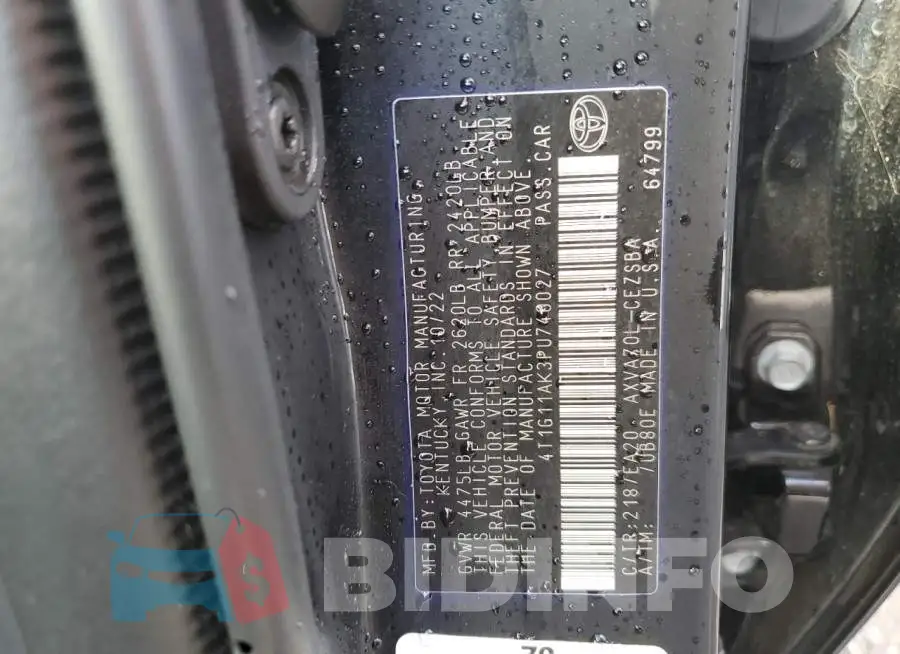 4T1G11AK3PU740027 Photo# 12