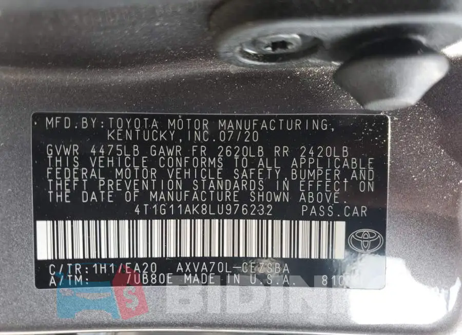 4T1G11AK8LU976232 Photo# 12